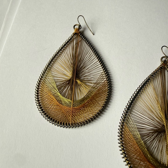 Thread Teardrop Earrings - Picture 3 of 5